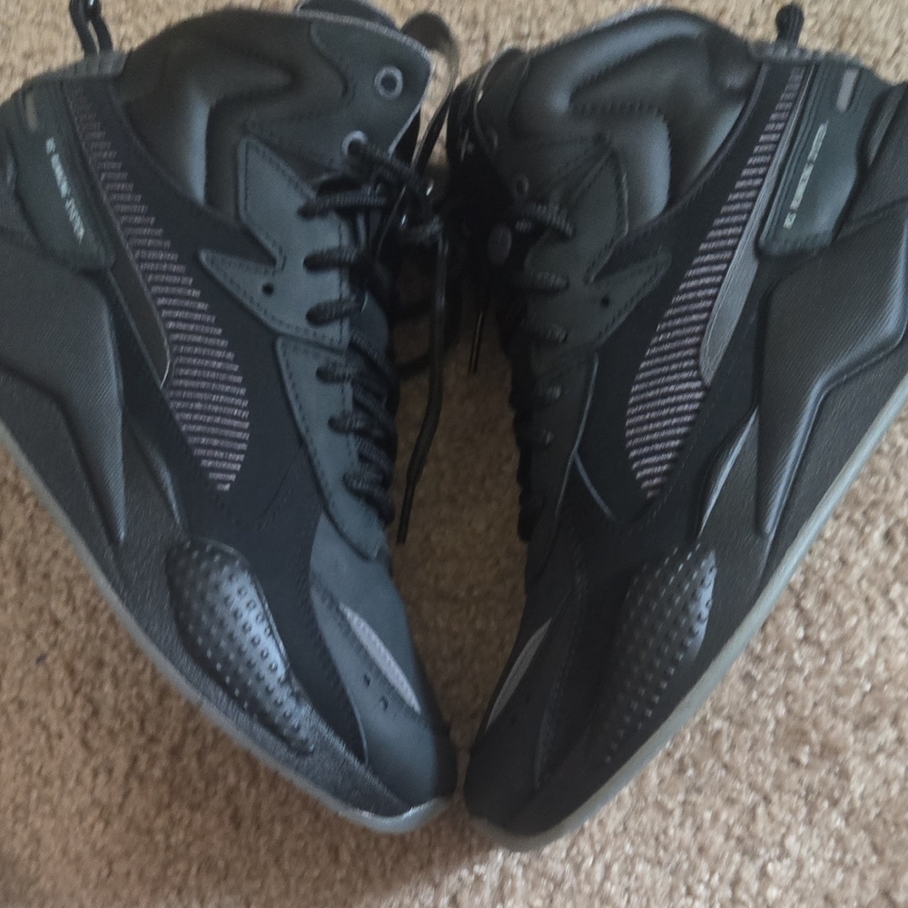 Puma Black and Gray Kids Sneakers